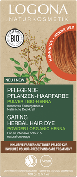 LOGONA Pflegende Pflanzen-Haarfarbe Pulver 04 Hennarot 100g