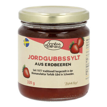 Linneás svenska Jordgubbssylt Erdbeeren Fruchtaufstrich 320g