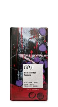 Vivani Feine Bitter Cassis Schokolade 100g