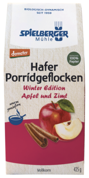 Spielberger Hafer Porridgeflocken Apfel Zimt, Winteredition, demeter - 400g