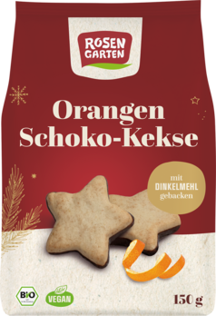 Rosengarten Orangen-Kekse mit Zartbitter-Schokoladenboden vegan 150g/W