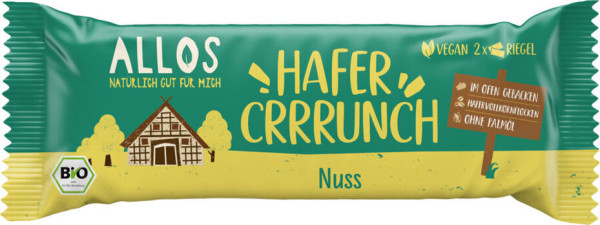 Allos HaferCrrrunch Riegel mit Nüssen 50g