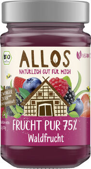 Allos Frucht Pur 75% Aufstrich Waldfrucht 250g