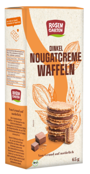 Rosengarten Dinkel-Nougatcreme-Waffeln 65g