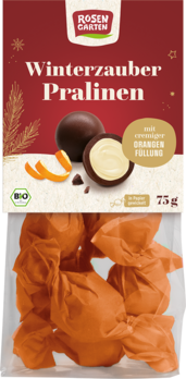 Rosengarten Winterzauber-Pralinen mit cremiger Orangenfüllung 75g/W