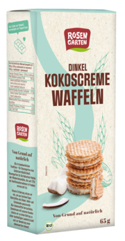 Rosengarten Dinkel-Kokoscreme-Waffeln 65g