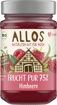 Allos Frucht Pur 75% Aufstrich Himbeere 250g