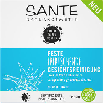 SANTE Feste Erfrischende und | Gesichtsreinigung Naturkosmetik Bio-Aloe | -Milch | Vera&Chia Naturkost-Versand | 60g Gesicht Gesichtswasser