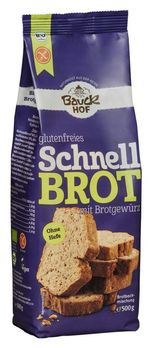 Bauckhof Schnellbrot mit Brotgewürz Backmischung 500g