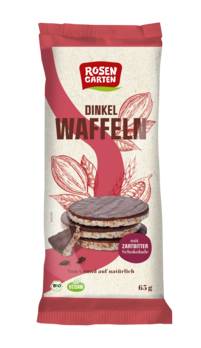 Rosengarten Dinkel-Waffeln Zartbitter 65g