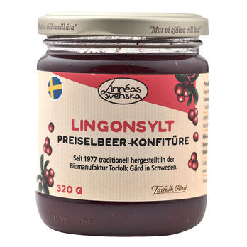 Linneás svenska Lingonsylt Preiselbeer Fruchtaufstrich 320g