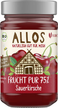 Allos Frucht Pur 75% Aufstrich Sauerkirsche 250g