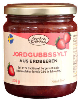 Linneás svenska Jordgubbssylt Erdbeeren Fruchtaufstrich 320g