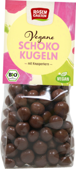 Rosengarten Vegane Schoko-Kugeln mit Knusperkern 80g/S