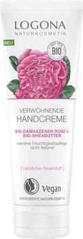 LOGONA Verwöhnende Handcreme Bio-Demaszener Rose & Bio-Sheabutter 75ml |  Handcreme | Hände und Füße | Naturkosmetik | Naturkost-Versand