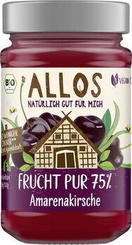 Allos Frucht Pur 75% Aufstrich Amarenakirsche 250g