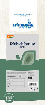 Spielberger Dinkel Penne, hell, demeter - 2kg