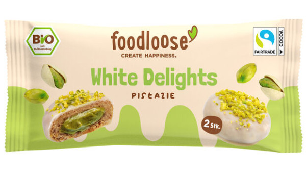 Foodloose White Delights Pistazie 2 Stück 40g