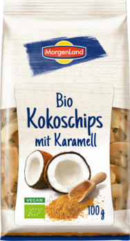 Morgenland Kokoschips Karamell 100g/nl