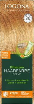 LOGONA Pflanzen-Haarfarbe Creme 200 kupferblond 150ml | Pflanzenhaarfarben  | Haare färben | Haare | Naturkosmetik | Naturkost-Versand