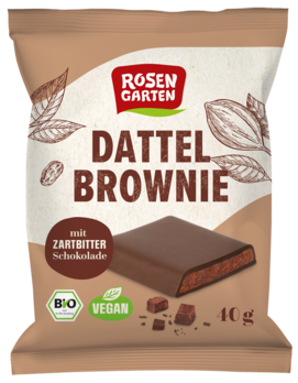 Rosengarten Dattel-Brownie Zartbitter 40g