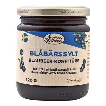 Linneás svenska Blåbärssylt Blaubeer Fruchtaufstrich 320g