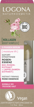 LOGONA Moisture Lift 2-Phasen Serum sofort straffende Rosenessenz mit Bio-Ros 30ml