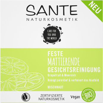 SANTE Feste Mattierende Gesichtsreinigung Grapefruit&Meersalz 60g |  Gesichtswasser und -Milch | Gesicht | Naturkosmetik | Naturkost-Versand